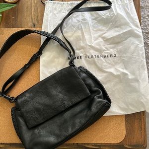 Black leather cross body by Aimee kestenberg